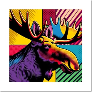 Majestic Moose Pop Art - Wilderness Statement Posters and Art